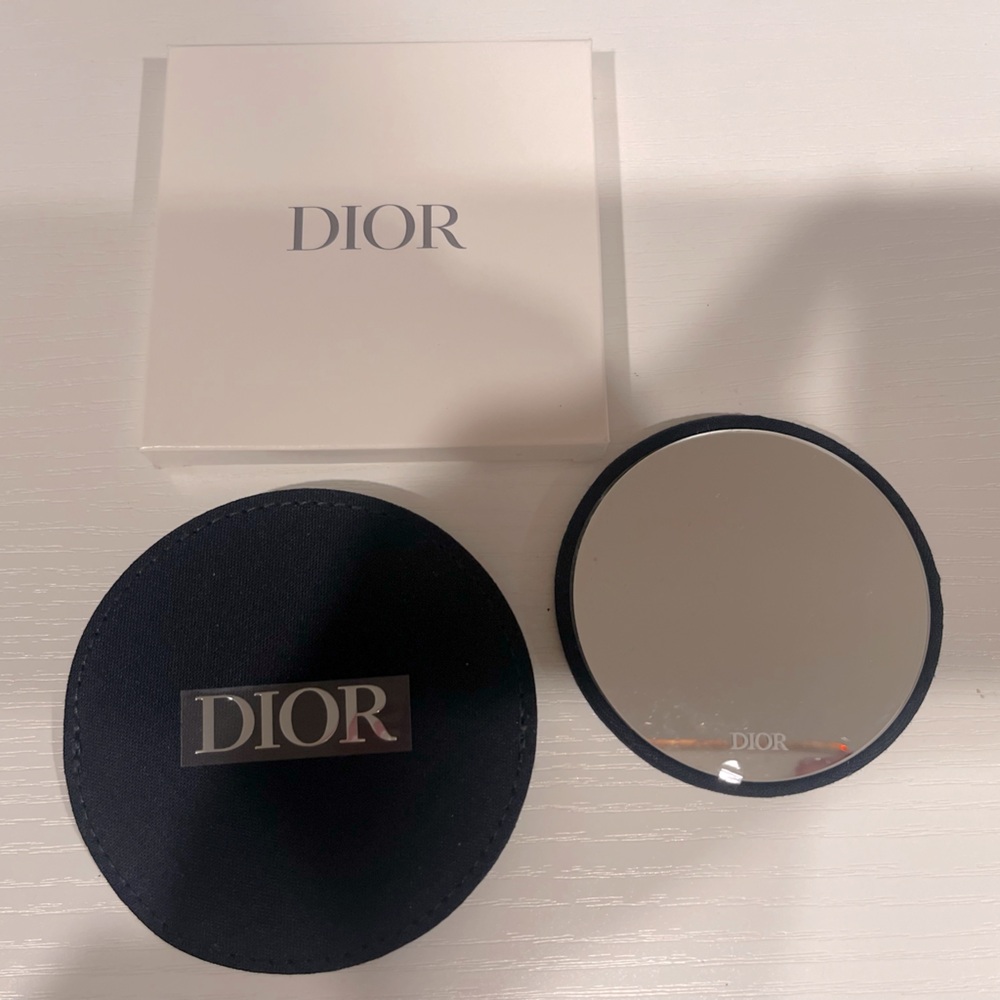 New Dior Navy Blue fabric mirror and case - Picture 1 of 10